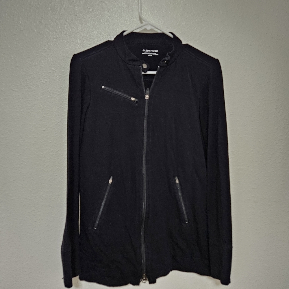Eileen Fisher moto style organic cotton blend size xs